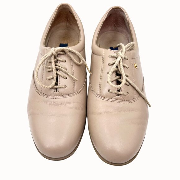 Easy Spirit Anti-Gravity Esmotion Taupe Leather Lace-Up Sneakers w/ Box 8.5B - Picture 4 of 10
